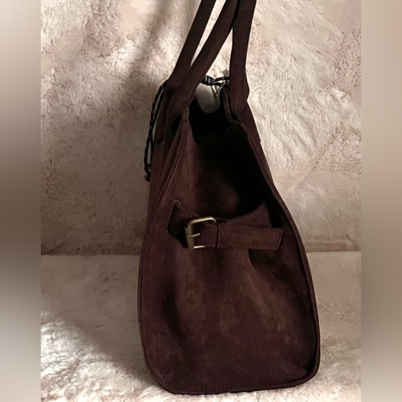 White Mountain Brown Suede Satchel - Picture 4 of 8